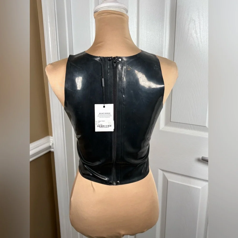 Miaou Jinx Tank Top Cami Latex Black Fetish Sz Large NWT $295...Revolve - Picture 4 of 16